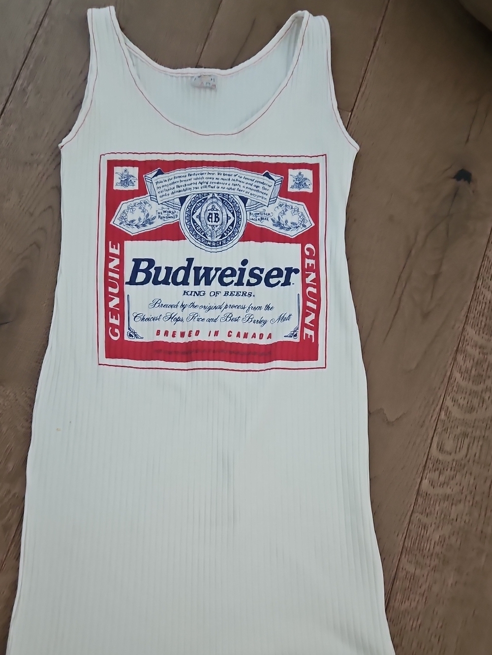Budweiser Ribbed Tank Mini Dress